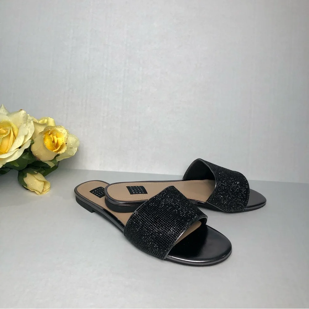 White House Black Market (WHBM) Rhinestone Slid Sandal - Picture 4 of 8